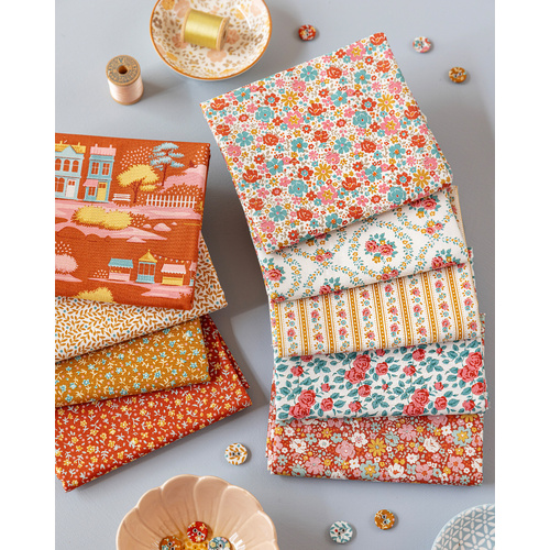 Tilda | Village Life | Floral FQ Bundle Rust Cream - 9 Designs