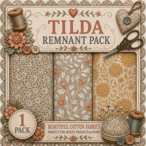 Fabric Remnant Pack | Tilda 3 Designs - 1 ONLY