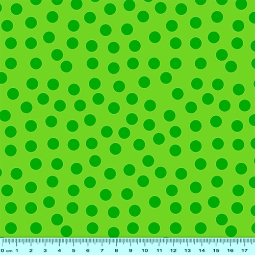 Fabric Remnant |  Tonal Dots Lime Green 84cm