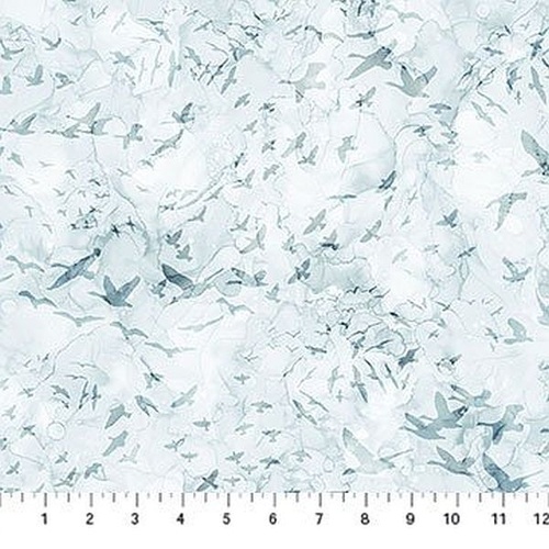 Fabric Remnant | Soar Eagle Blender Moody Blues 49cm