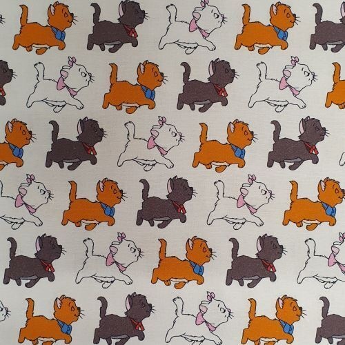 Fabric Remnant | Aristocats Kittens Berlioz Marie Toulouse 72cm