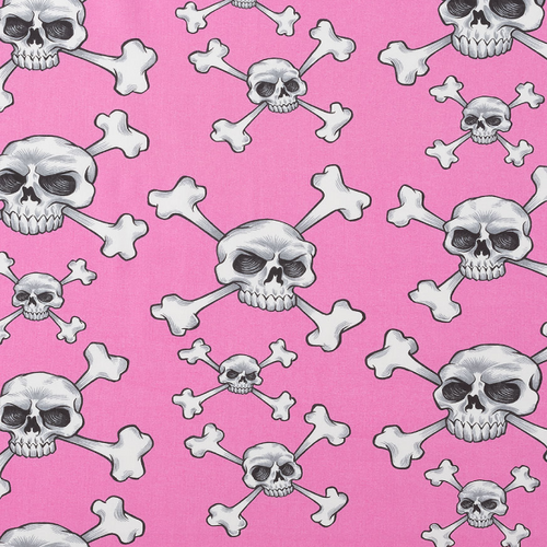 Fabric Remnant | Alexander Henry Skulls and Bones 74cm