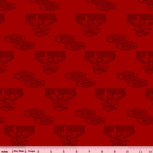 Fabric Remnant | 	Hot Wheels Classic Car Vintage Decals 48cm