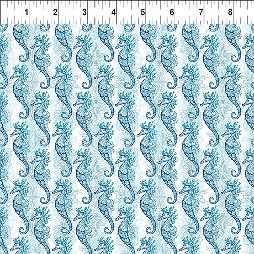 Fabric Remnant | 	 ITB Wonders of the Ocean Seahorses 71cm