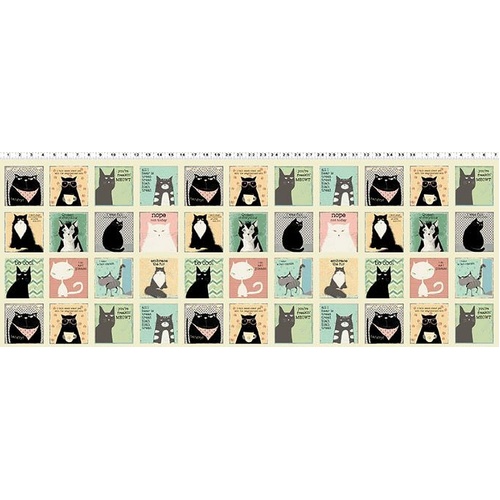 Fabric Remnant | Snarky Cats Kitten Play Mini Blocks 37cm