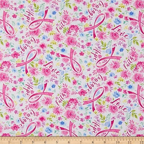 Fabric Remnant | 	 Pink Ribbon Awareness (70cm x 112cm)
