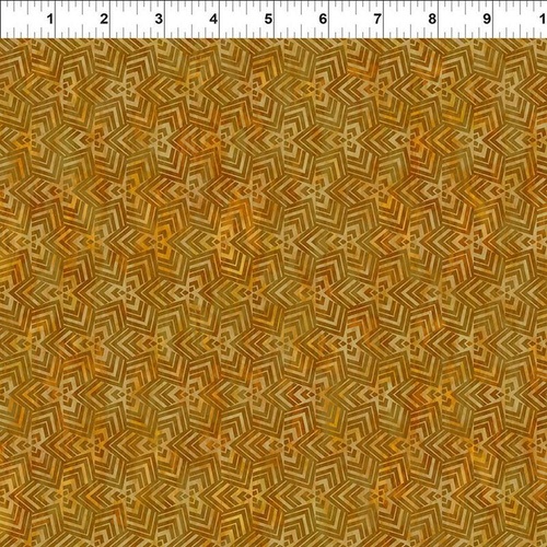 Fabric Remnant | 	Cosmos Celtic Triangles Gold (83cm x 112cm)