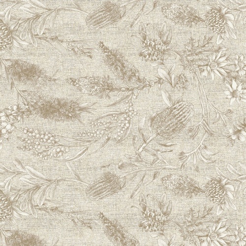 Fabric Remnant | Little Aussie Linen Cotton Natural Wideback 75cm