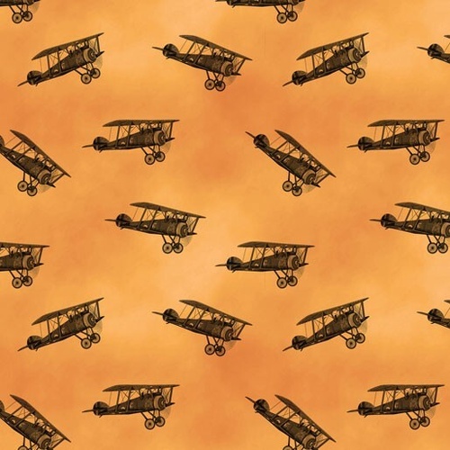 Fabric Remnant | Remembering ANZAC Biplanes War Toss (80cm x 112cm)
