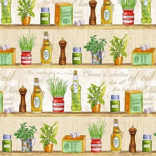 Fabric Remnant | Taste of the Season Vegetables (65cm x 112cm)