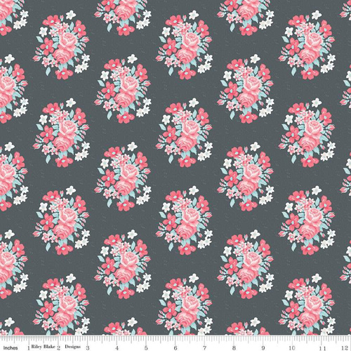 Fabric Remnant | Abbie's Garden Bouquet Floral (75cm x 112cm)