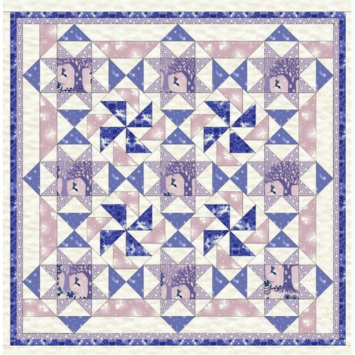 Lewis & Irene | Glow Fairies | Glow in the Dark Quilt Kit 60" x 60"