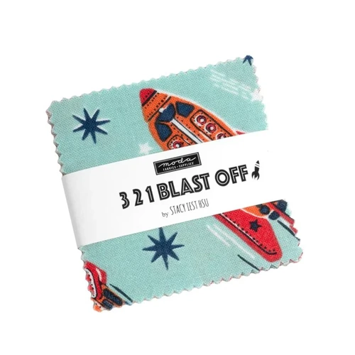Moda Stacy Iest Hsu Blast Off | 2.5" Mini Charm Pack Squares 20950MC