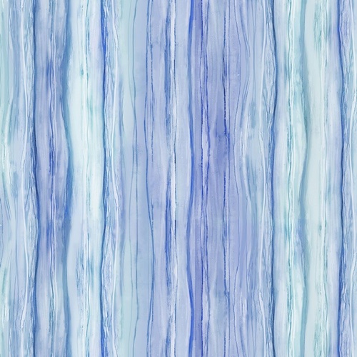 P & B Textiles | Tree of Life | Watercolour Stripe Blue Teal PB6382BT