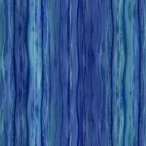P & B Textiles | Tree of Life | Watercolour Stripe Dark Blue PB6382DB
