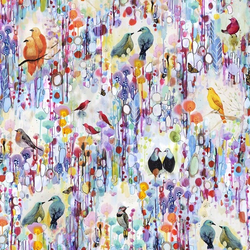 P & B Textiles | Tree of Life |  Birds & Botanicals Multi PB6378MU