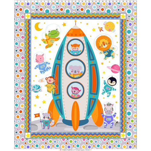 In The Beginning | Space Buddies | Rocket Ship 36" Panel Multi 1SBS-1