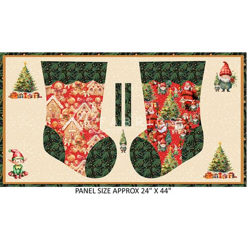 Milvale Design Studio | Santa's Village | 24" Christmas Stockings 5098/04