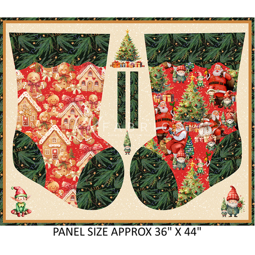 Milvale Design Studio | Santa's Village | 36" Christmas Stockings 5098/03