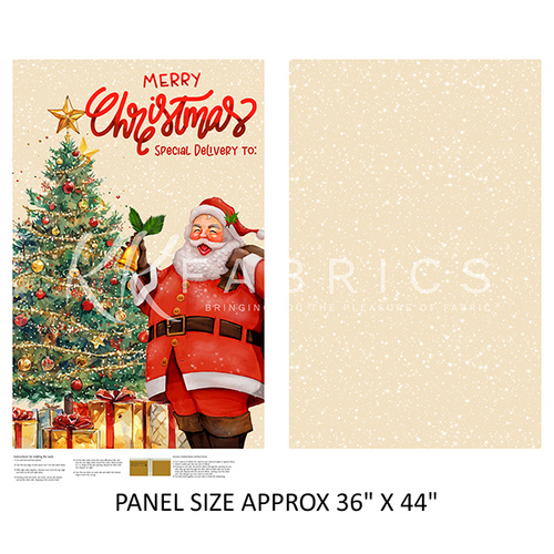 Milvale Design Studio | Santa's Village | Santa Sack 36" Panel 5098/16