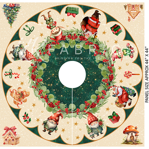 Milvale Design Studio | Santa's Village | Tree Skirt 44" Panel 5098/17