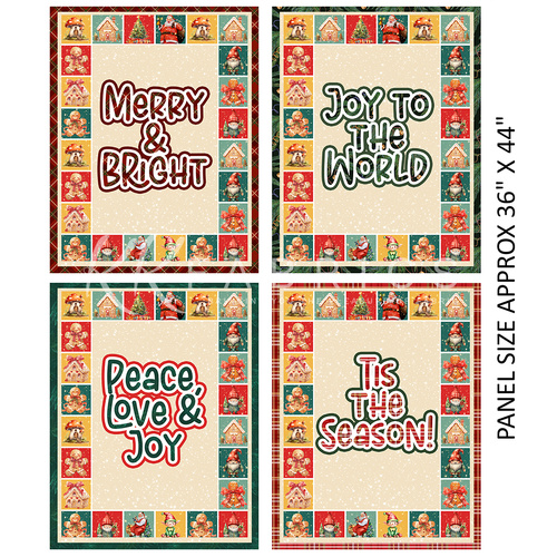 Milvale Design Studio | Santa's Village | Christmas Blocks 36" Panel 5098/07