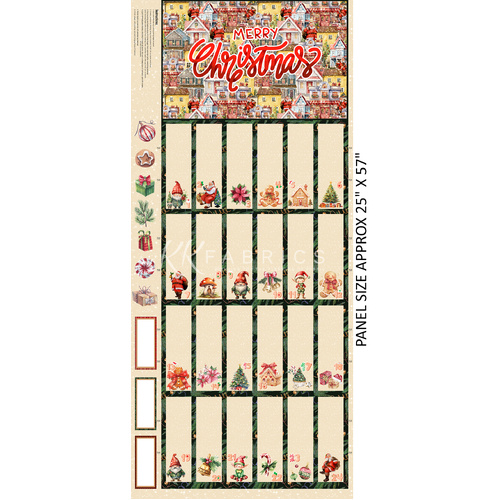 Milvale Design Studio | Santa's Village | Advent Calendar 57" Wide 5098/05