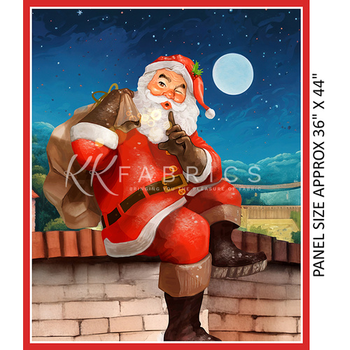 Milvale Design Studio | Santa's Village |  Santa Claus 36" Panel 5098/01