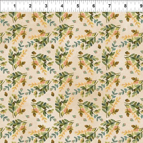 In The Beginning | Woodland Animals | Acorn Leaves Beige 6QFA-1