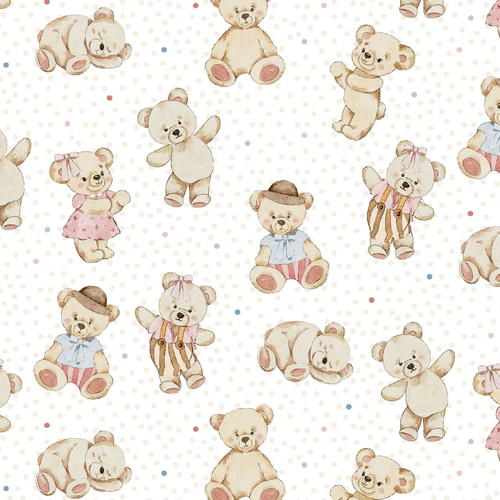 Devonstone | Teddy Bear Bed Buds Wideback Backing 108" DV7894