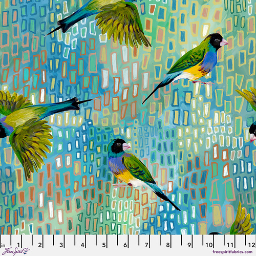 Helen Godden | Birds of a Feather | Gouldian Finch Aqua PWHG018.AQUA