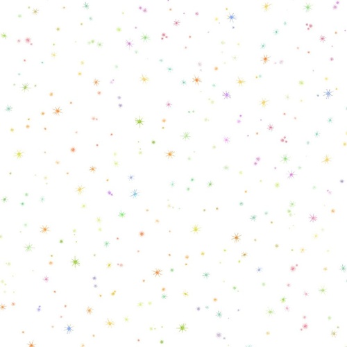 P&B Textiles | Fairytale Forest | Stars Rainbow White FFOR 6446