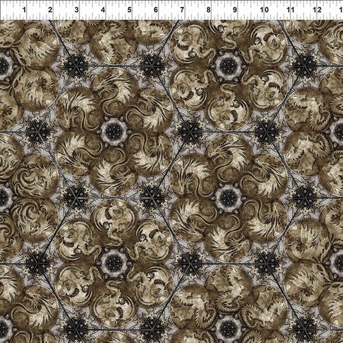 ITB | Jason Yenter | Steampunk Dragon Dynasty | Hexagons Taupe 6DSD-1