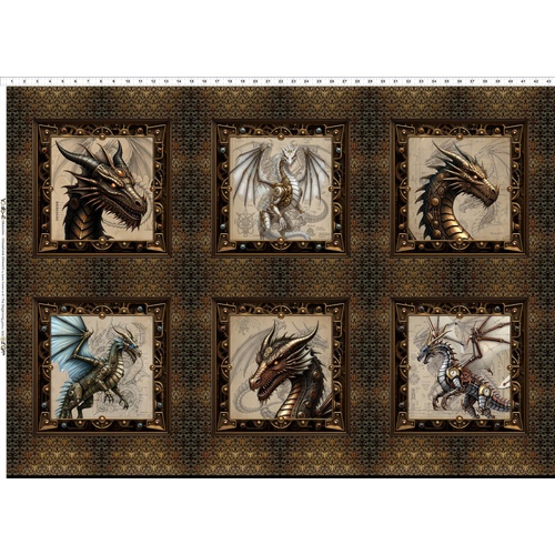  ITB | Jason Yenter | Steampunk Dragon Dynasty | Small 24" Panel Multi 2DSD-1