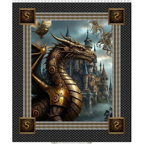 ITB | Jason Yenter | Steampunk Dragon Dynasty | Large 36" Panel Multi 1DSD-1