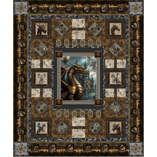 ITB | Jason Yenter | Steampunk Dragon Dynasty | Dragons Quilt Kit