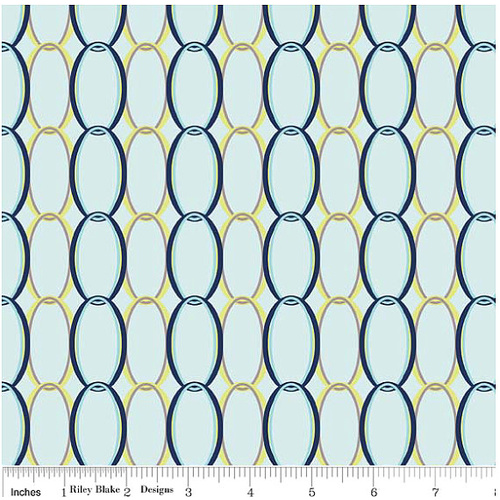 Ashbury Curtain Blue Per Metre