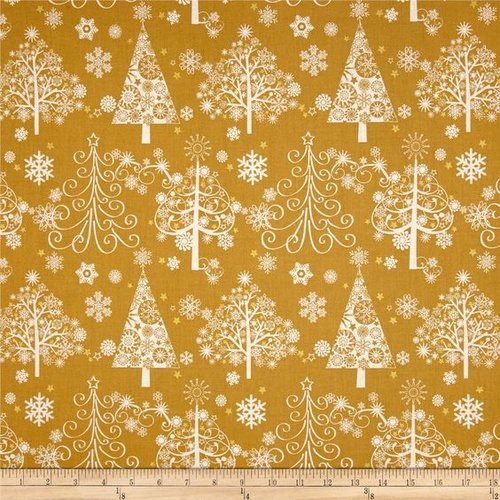 Sparkle Metallic Christmas Trees Gold