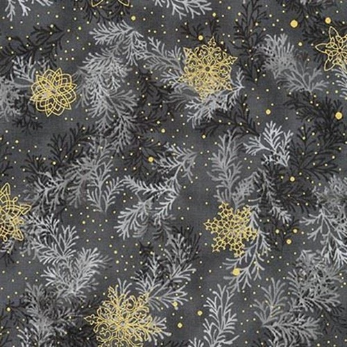 Holiday Flourish Snowflakes Charcoal