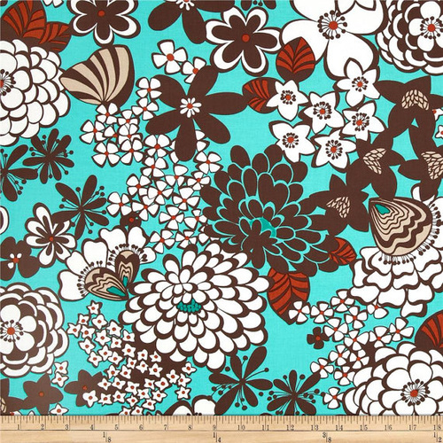 Satchi Mod Floral Turquoise