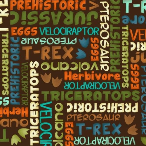 Dino-riffic Words Brown