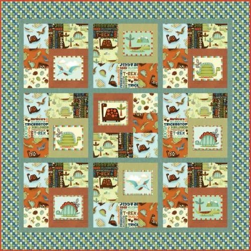 Dino-riffic Cot Quilt Kit II