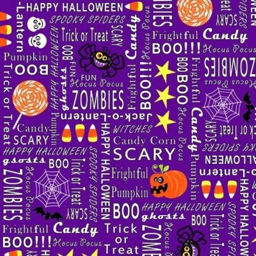 Halloween Words Purple