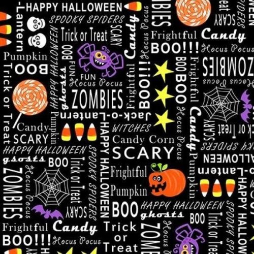 Halloween Words Black