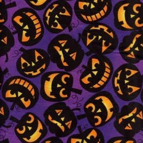 Halloween Scary Jack-o-Lanterns Purple