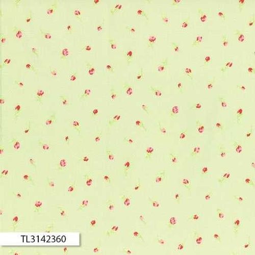 Antique Floral Mini Rose Green