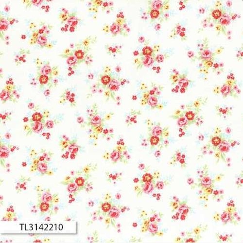 Antique Floral Small Rose White