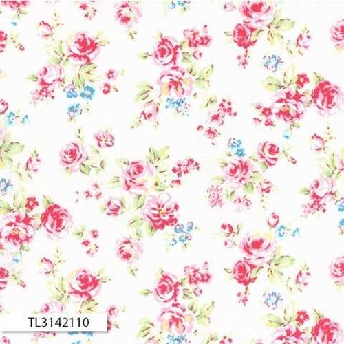 Antique Floral Medium Rose White