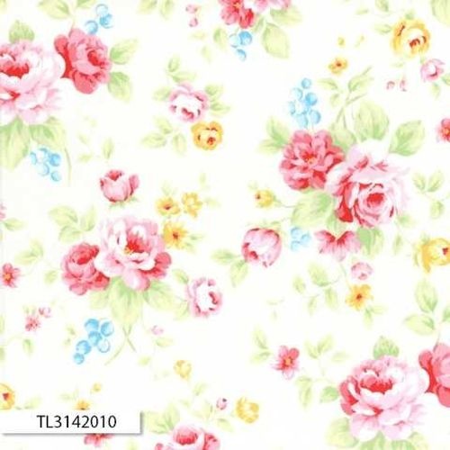 Antique Floral Main Rose White