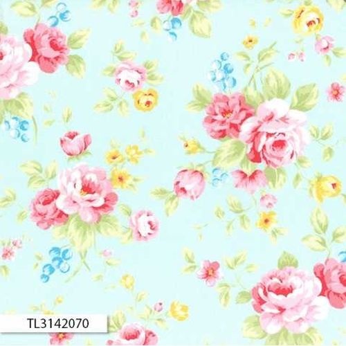 Antique Floral Main Rose Blue